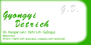 gyongyi detrich business card